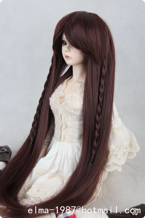dark brown long braids wig for bjd-03.jpg